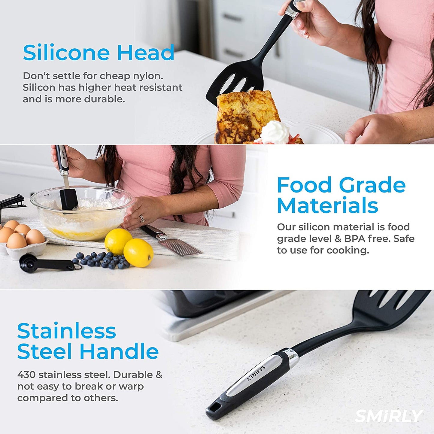 Kitchen Utensils Set with Holder: Silicone Cooking Utensils Set for Nonstick Cookware, KitcCooking Set Kitchen Set for Home Kitchen Accessories Set