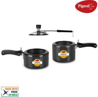 Pigeon Special Combi 2 L, 3 L, 5 L Induction Bottom Pressure Cooker (Hard Anodized)