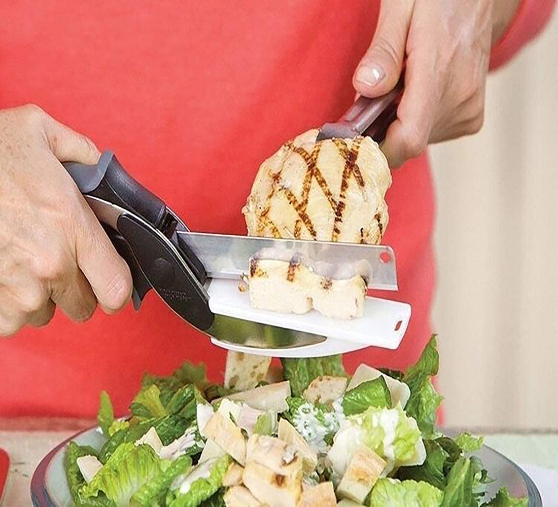 Clever Cutter Food Cutter with Cutting Board Built-in-Use for Picnic, Camping and Kitchen