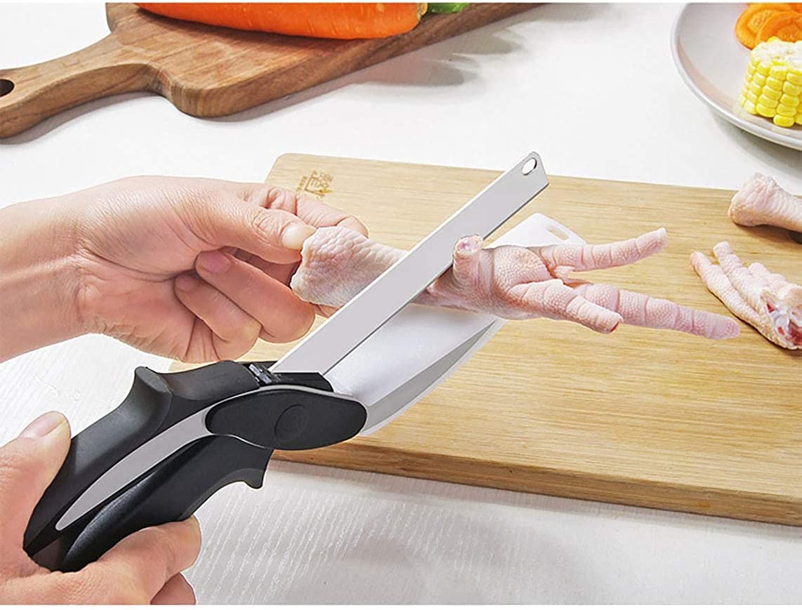 Clever Cutter Food Cutter with Cutting Board Built-in-Use for Picnic, Camping and Kitchen