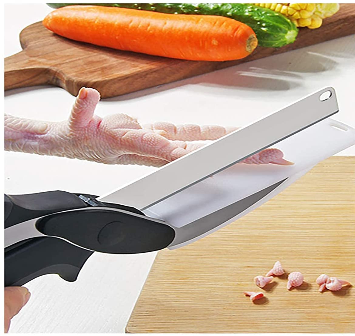 Clever Cutter Food Cutter with Cutting Board Built-in-Use for Picnic, Camping and Kitchen