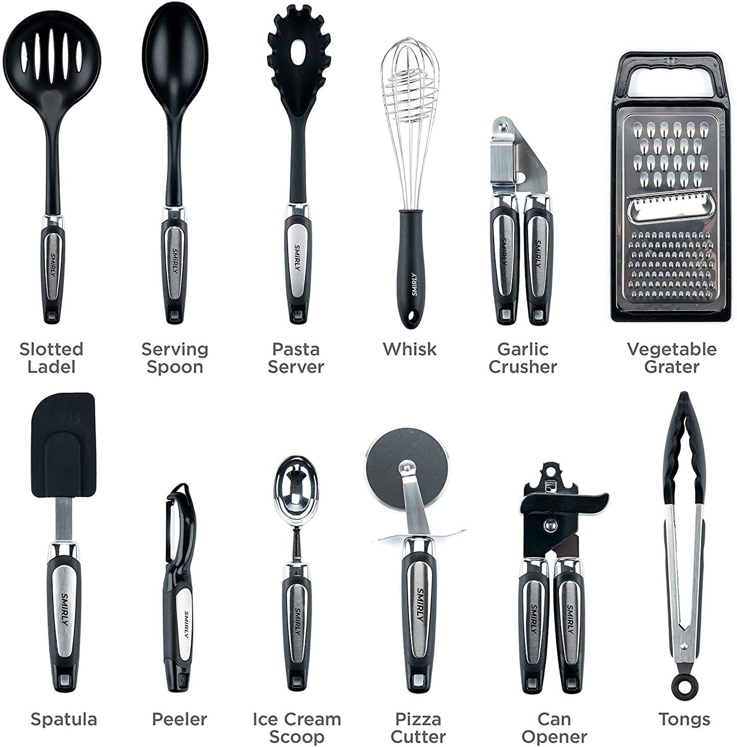 Kitchen Utensils Set with Holder: Silicone Cooking Utensils Set for Nonstick Cookware, KitcCooking Set Kitchen Set for Home Kitchen Accessories Set