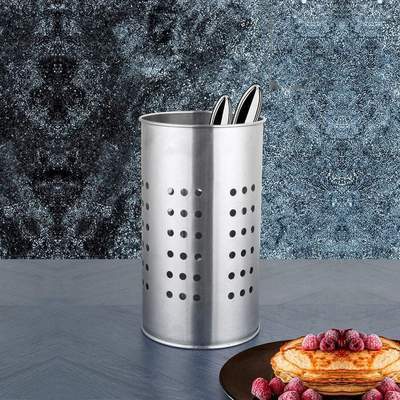 Stainless Steel Utensil Holder Round Hole