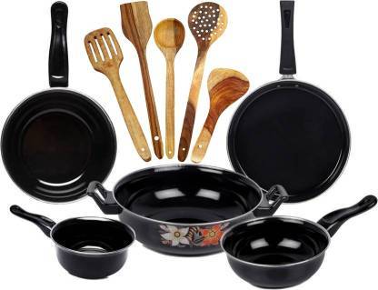 MY STORE Fantasy Induction Bottom Cookware Set (Cast Iron, 10 - Piece)