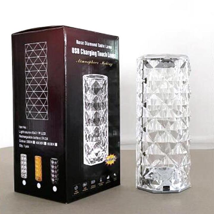 3 Color Touch Diamond Crystal Lamp- Exclusively Imported Item