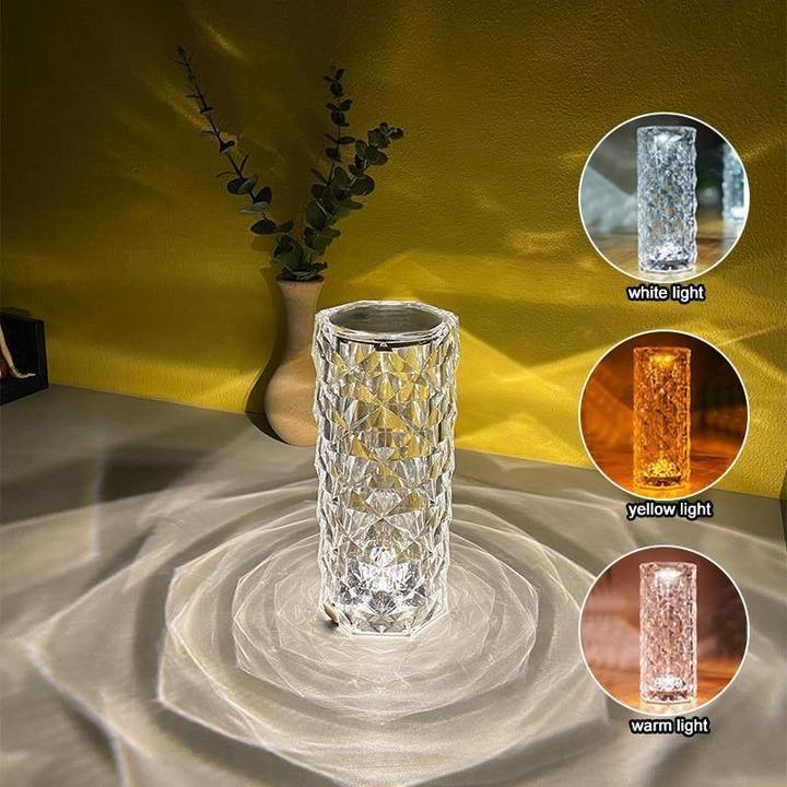 3 Color Touch Diamond Crystal Lamp- Exclusively Imported Item